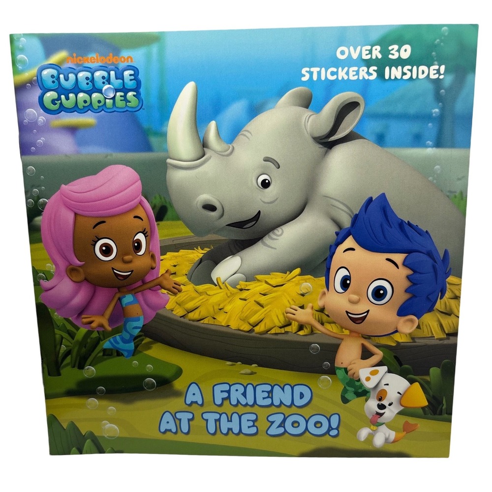 Nickelodeon Bubble Guppies A Friend at the Zoo Paperback Book with Stickers 2013